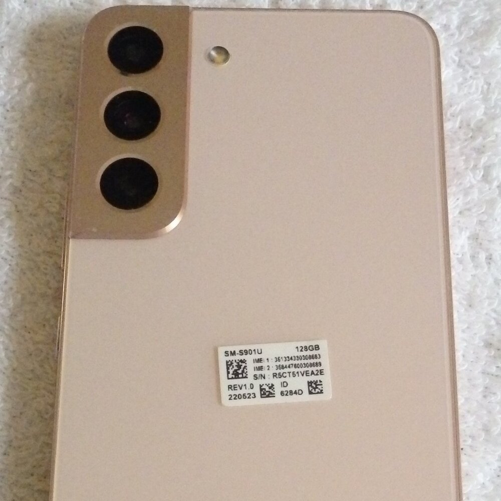 Samsung Galaxy S22 5G 128GB  (Verizon)Pink Gold-PRIMO COND+Accessories-NO SIM